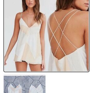 NWT Silence + Noise Prism Flowy Strappy Baby Doll Cami Top Urban Outfitters